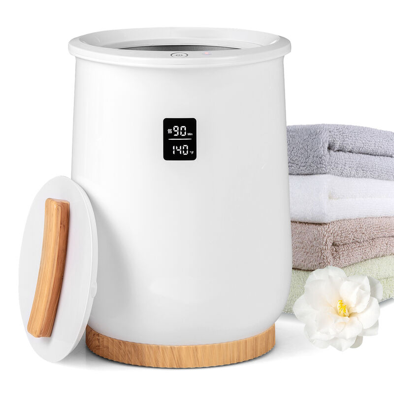 Heated Towel Warmer with LED Display and Button Control