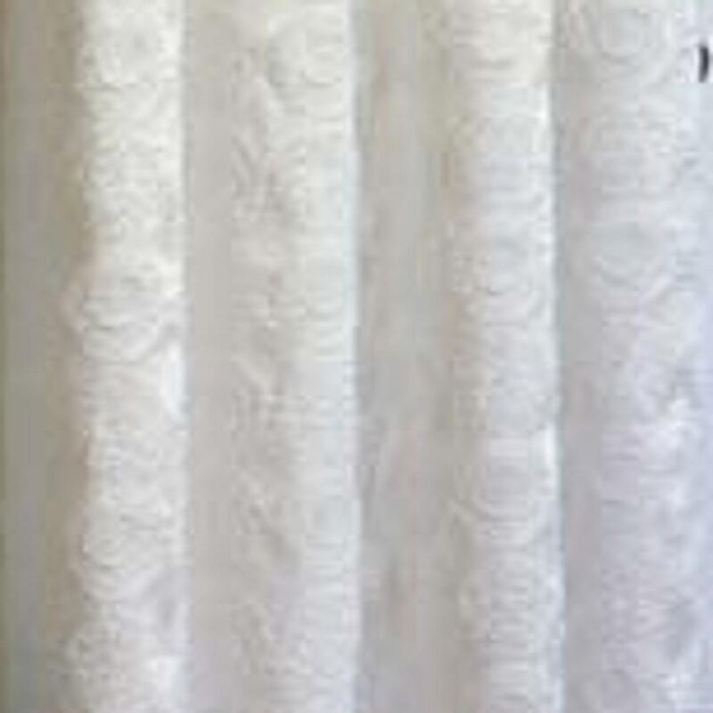 Commonwealth Habitat Mayan Heavy Fabric With Circle Grommet Top Panel - 54x84" - White