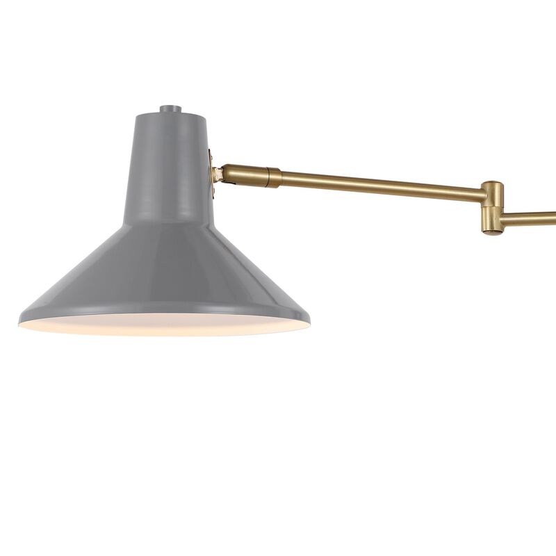 Hygge Swing Arm Modern Midcentury Iron USB Charging Port LED Sconce