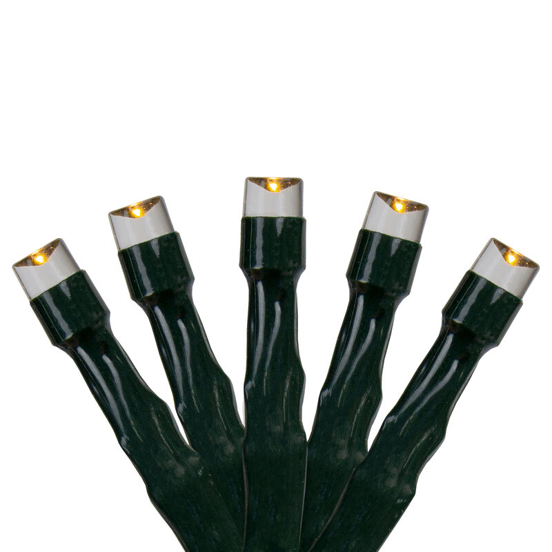 50-Count Warm White LED Micro Wide Angle Christmas Lights  32ft Green Wire