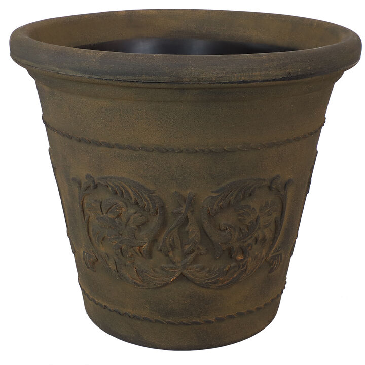 Sunnydaze Arabella Polyresin Planter with UV-Resistant Finish