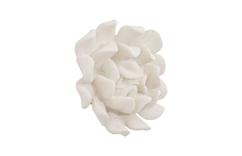 Topsy Turvy Succulent Wall Art in White Stone