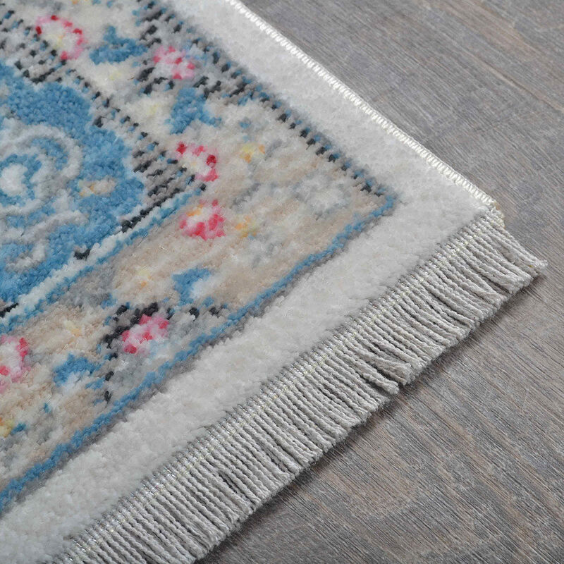 RUGSOTIC CARPETS MACHINE MADE POLYESTER AREA RUGS  - 9'x12', Rectangle Shape, Multicolor Color, Classic Oriental Traditional  Design, Low Pile Machine Made Area Rugs (M00099)