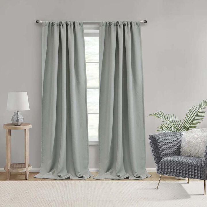Thermalogic Birmingham Room Darkening Window Treatments Dual Header Insulating Curtain Panel Silver