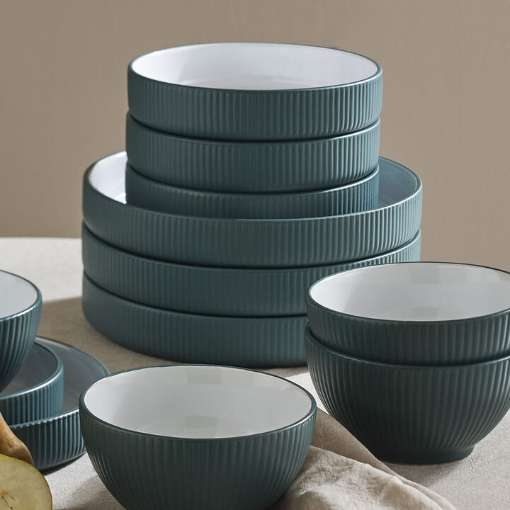 Christian Siriano Larosso Stoneware 12 Piece Dinnerware Set