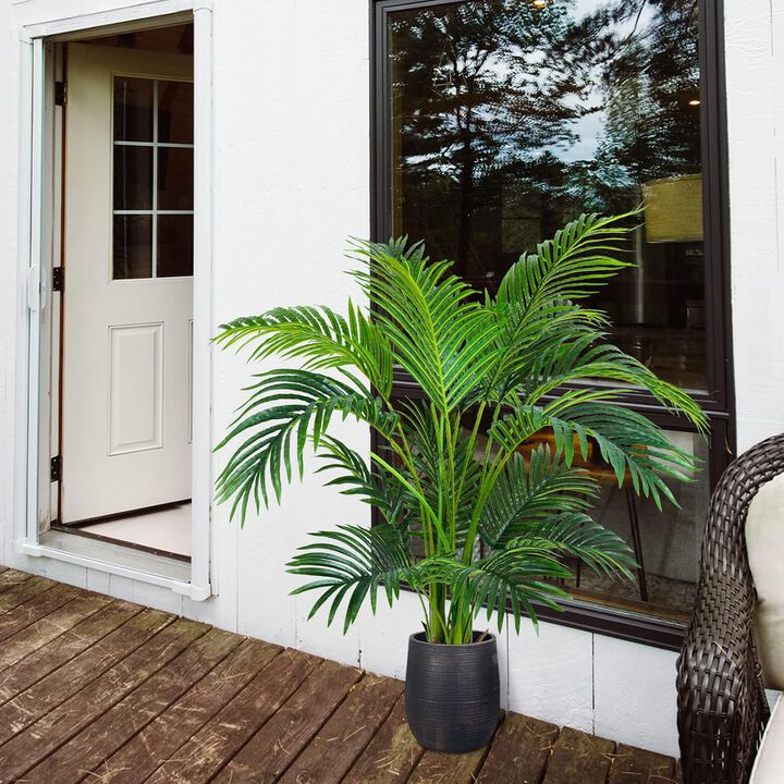 Hivvago 4.5 Feet Areca Palm UV Resistant (Indoor/Outdoor)