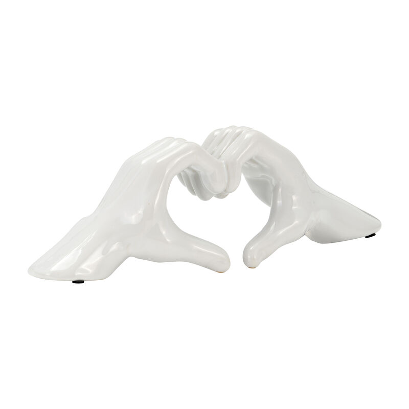 White 5" Hand-heart Object