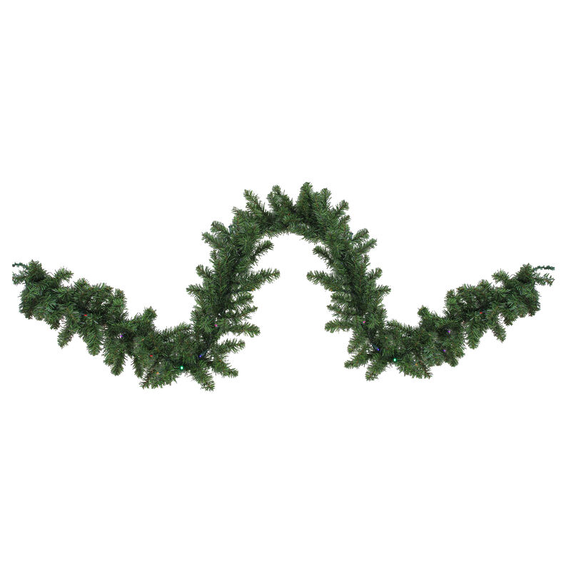 9' x 10" Pre-Lit LED Canadian Pine Artificial Christmas Garland - Multi Lights