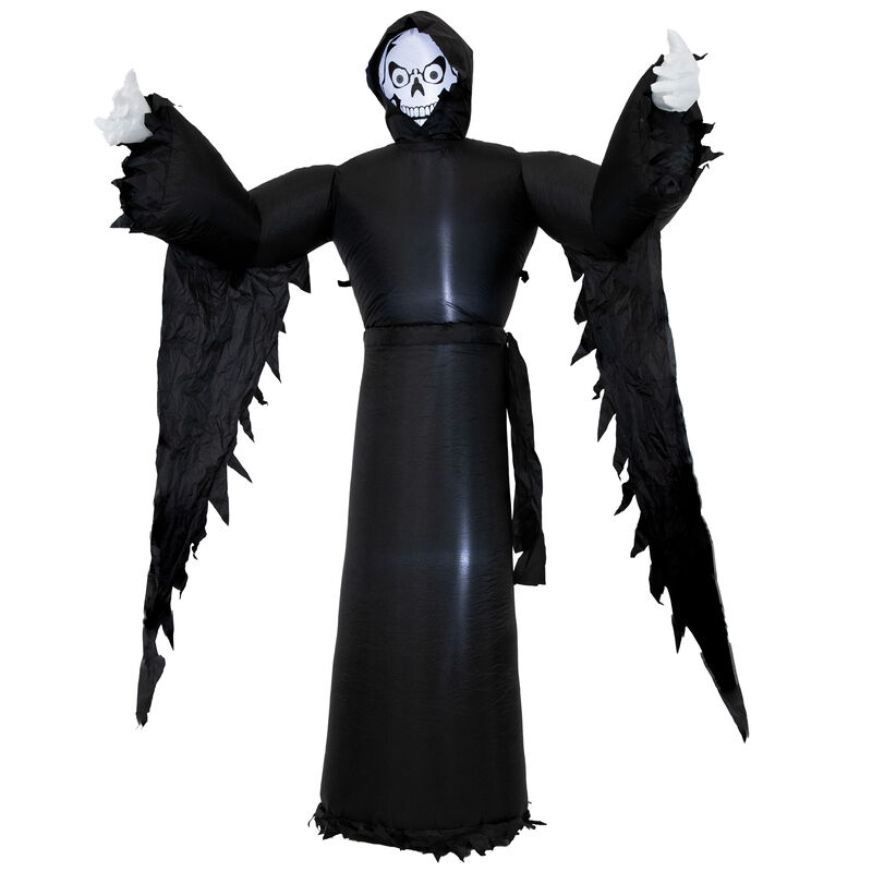 Sunnydaze 7 ft Grisly Grim Reaper Outdoor Inflatable Halloween Decoration