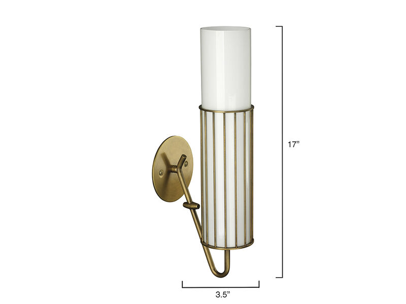 Torino Wall Sconce, Antique Brass