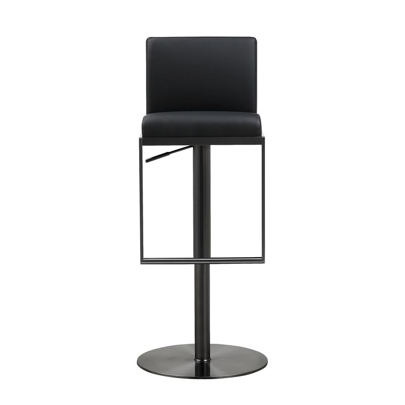 Amalfi White Performance Vegan Leather Adjustable Stool