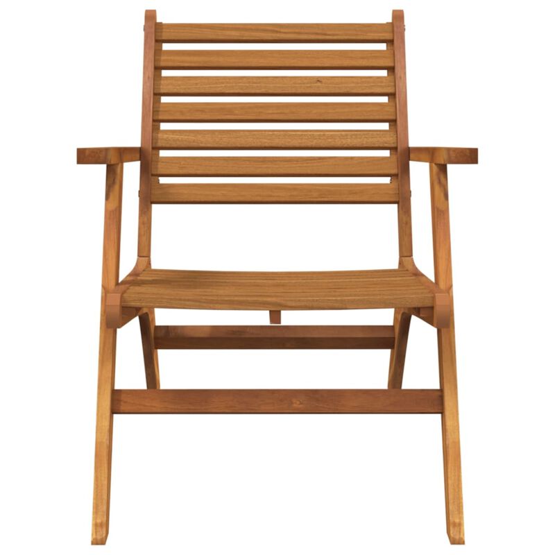 vidaXL Patio Chairs 2 pcs Solid Acacia Wood