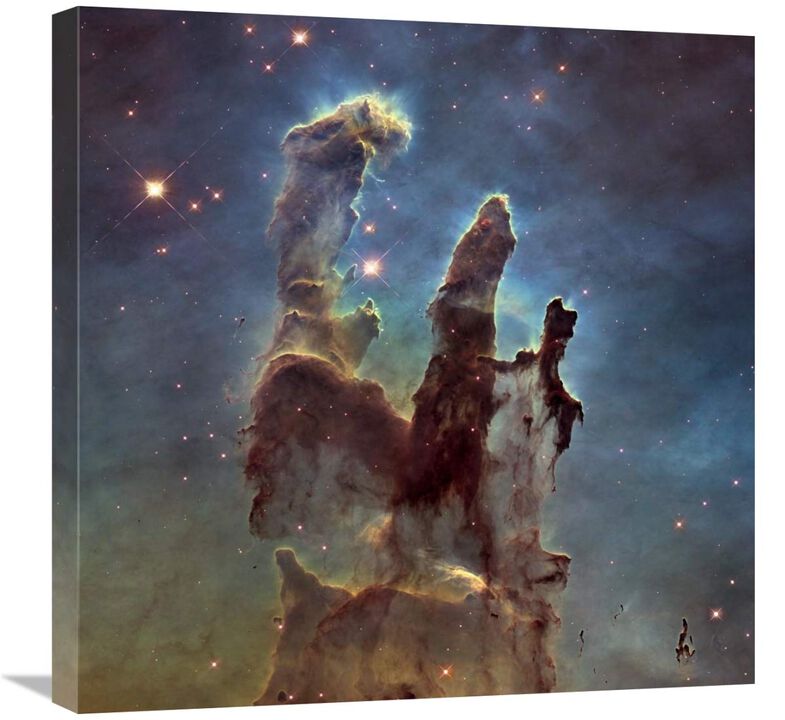 2014 Hubble WFC3/UVIS  High Definition Image of M16 - Pillars of Creation-Canvas Art-24x24