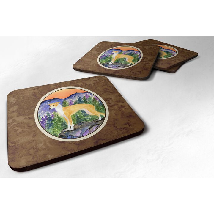 Caroline's Treasures SS8225FC Italian Greyhound Foam Coasters (Set of 4), 3.5 H x 3.5 W, Multicolor