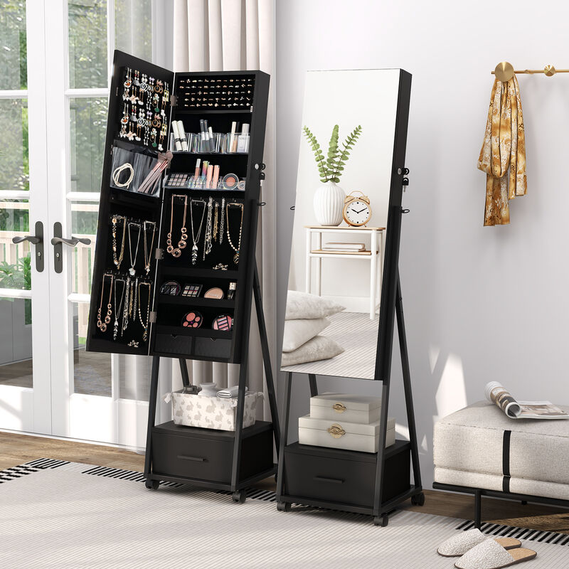 Jewelry Cabinet with Full Length Mirror