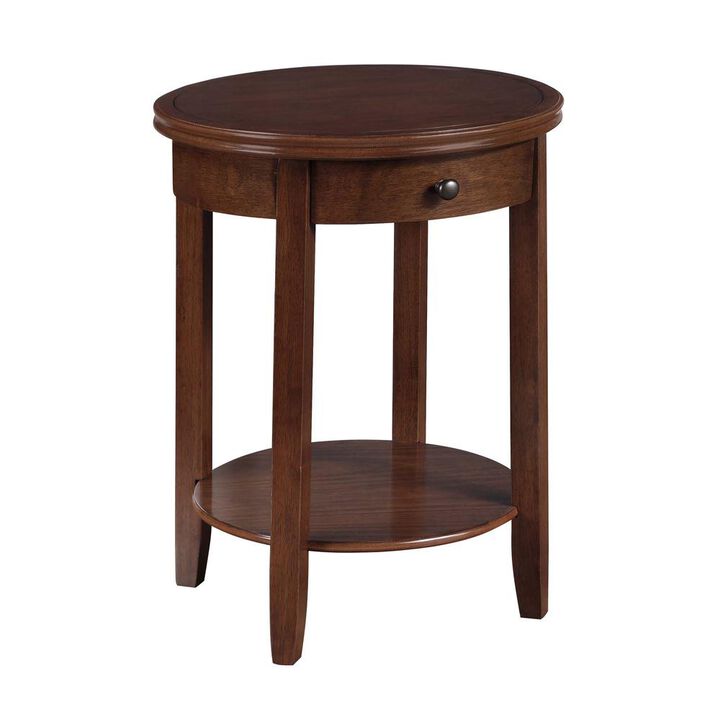 Convenience Concepts American Heritage Baldwin 1 Drawer End Table with Shelf