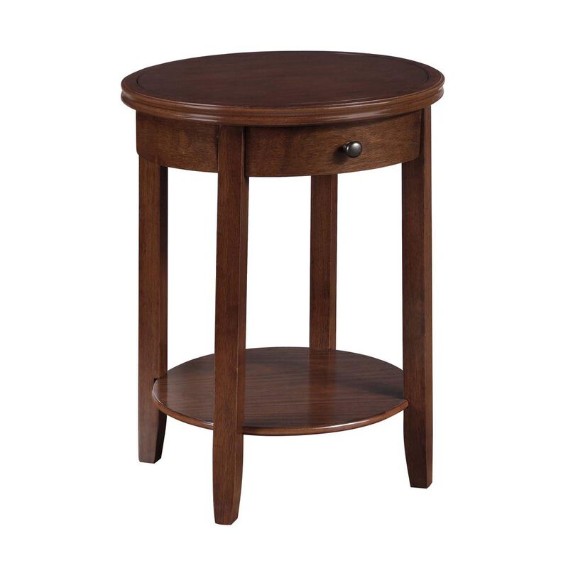 Convenience Concepts American Heritage Baldwin 1 Drawer End Table with Shelf