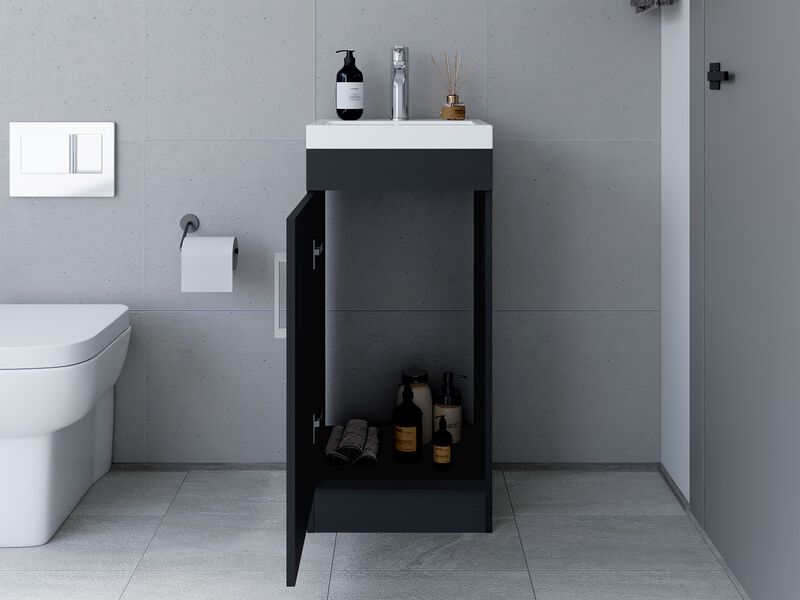 Bathroom Vanity Sink Jozz, Bathroom, Black