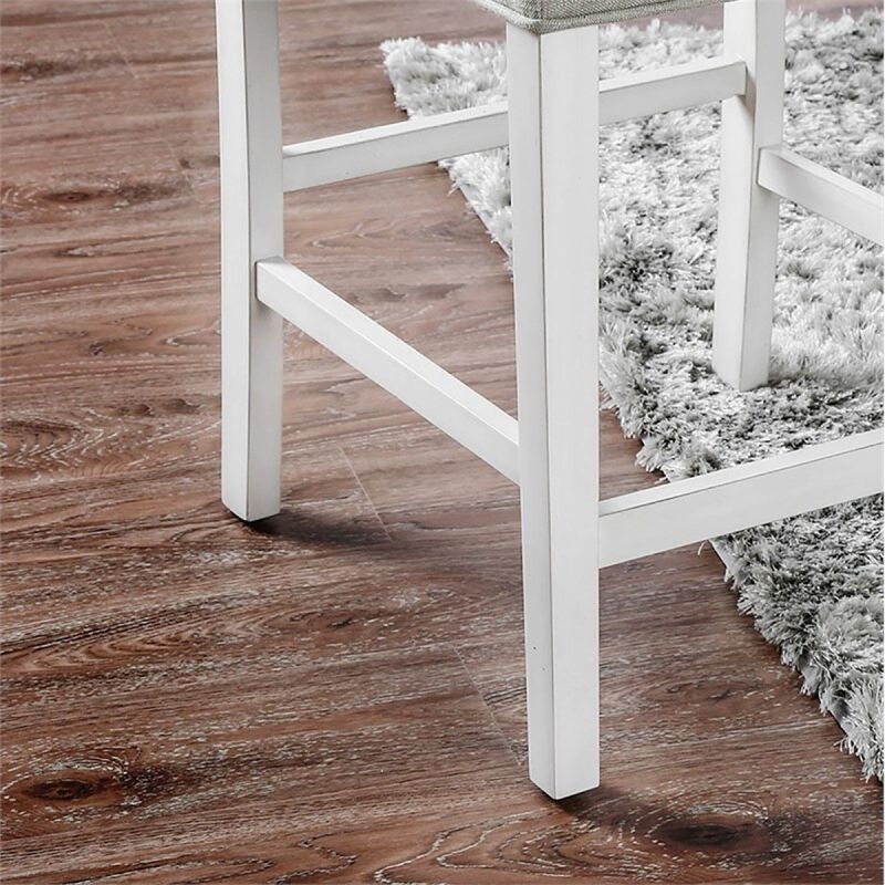 Antique White Wood Counter Height Chairs