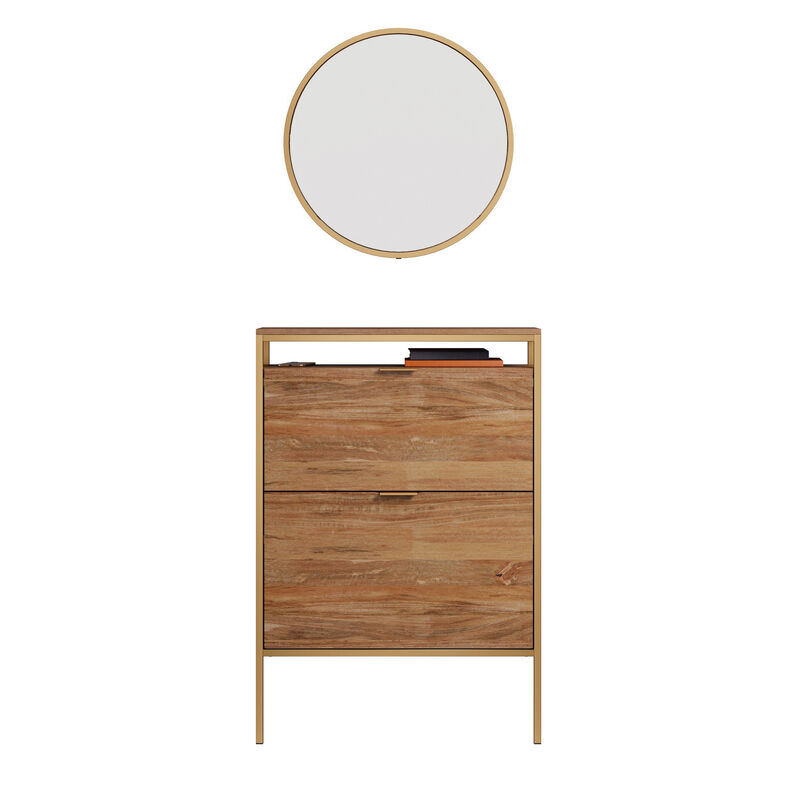 International Lux Shoe Cabinet with Mirror