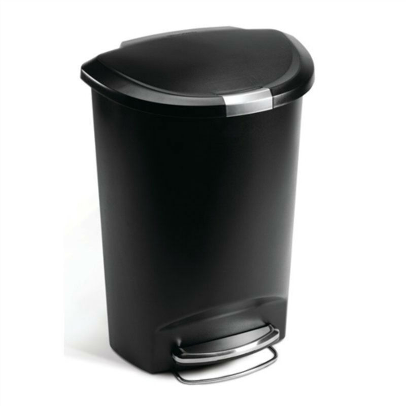 Kitchen Trash Can – 13-Gallon Capacity with Foot Pedal Step Lid for Convenient Waste Disposal