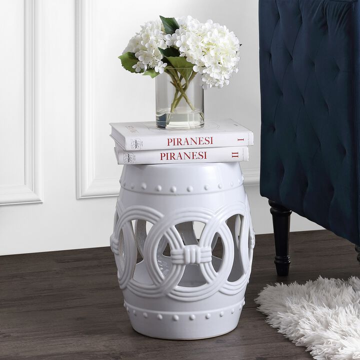 Lucky Coins Chinese Ceramic Drum Garden Stool