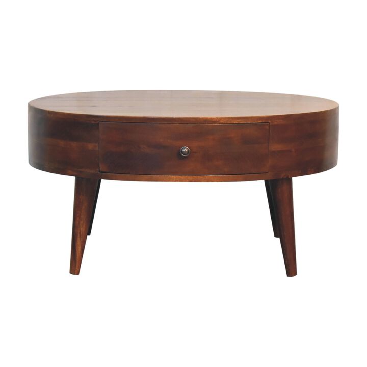 Odyssey Solid Wood 2 Drawer Chestnut Coffee Table