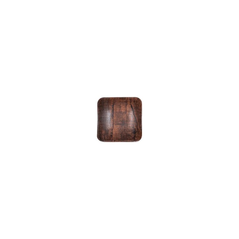Turgla Composite 4.75" x 4.75" x h:1.5" 7 oz. Square Brown Composite Bowl (Set of 4)