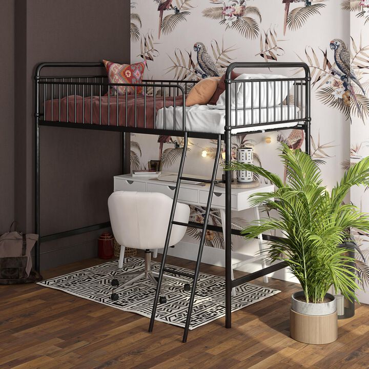 Atwater Living Kalvin Twin Metal Loft Bed
