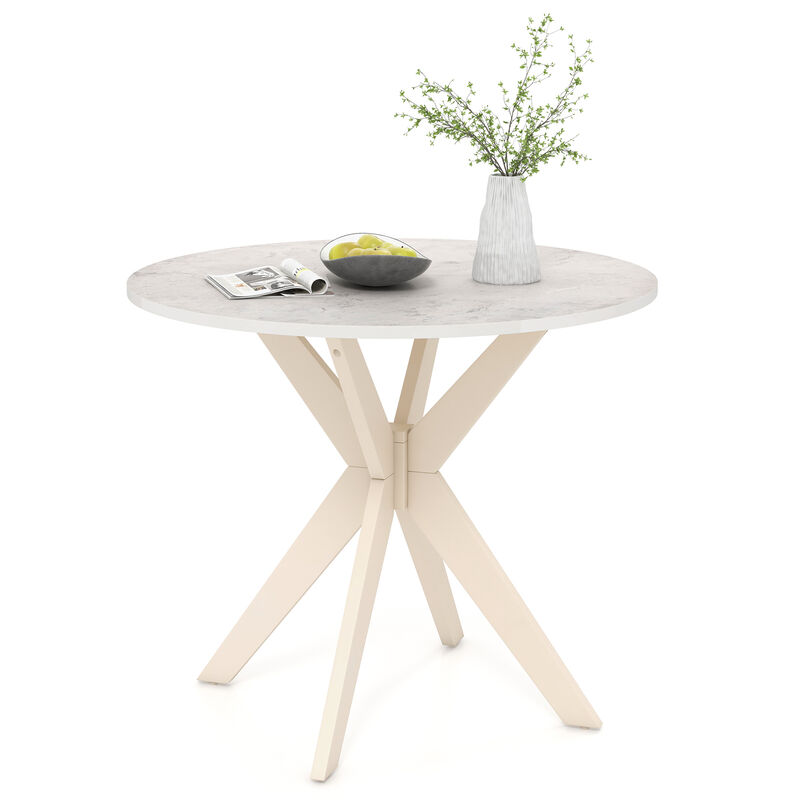 Modern Kitchen Table with Sleek Faux Marble Top – Stylish Dining Table for Small & Large Spaces