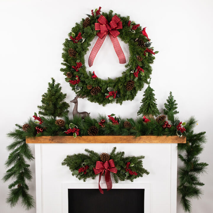 Canadian Pine Artificial Christmas Wreath  36-Inch  Unlit