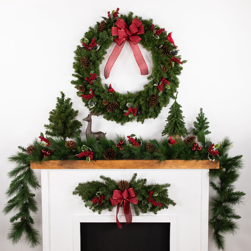 Canadian Pine Artificial Christmas Wreath  36-Inch  Unlit