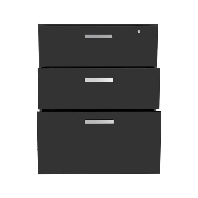 3 Drawers Storage Cabinet Lions, Garage, Black