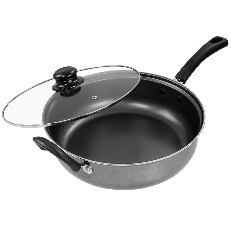 Gibson Everyday 11 Inch Highberry Chicken Fryer with Lid in Grey