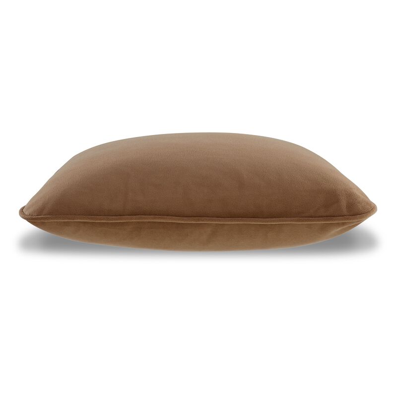 Wali Pillow Set of 4, 20 Inch Square, Feather Fill, Velvety Honey Yellow -