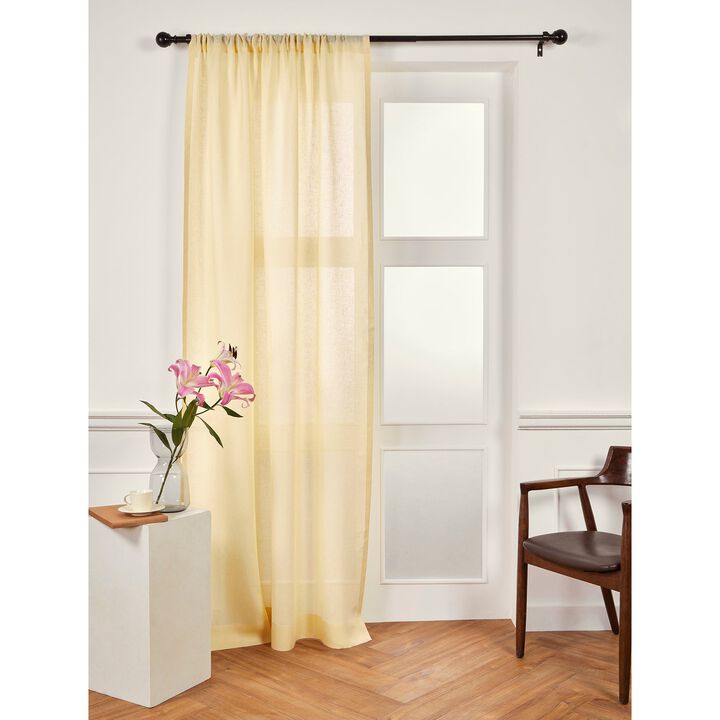 Solino Home 100% Pure Linen Sheer Curtain for Thanksgiving, Christmas