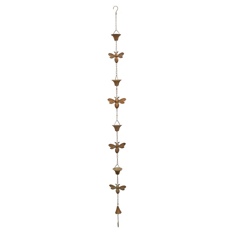 Bee Rain Chain Decorative Outdoor Gutter Downspout Hanging