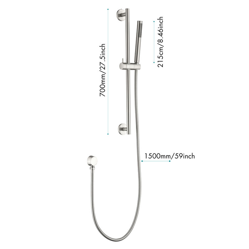 Eco-Performance Handheld Shower With 28-Inch Slide Bar And 59-Inch Hose