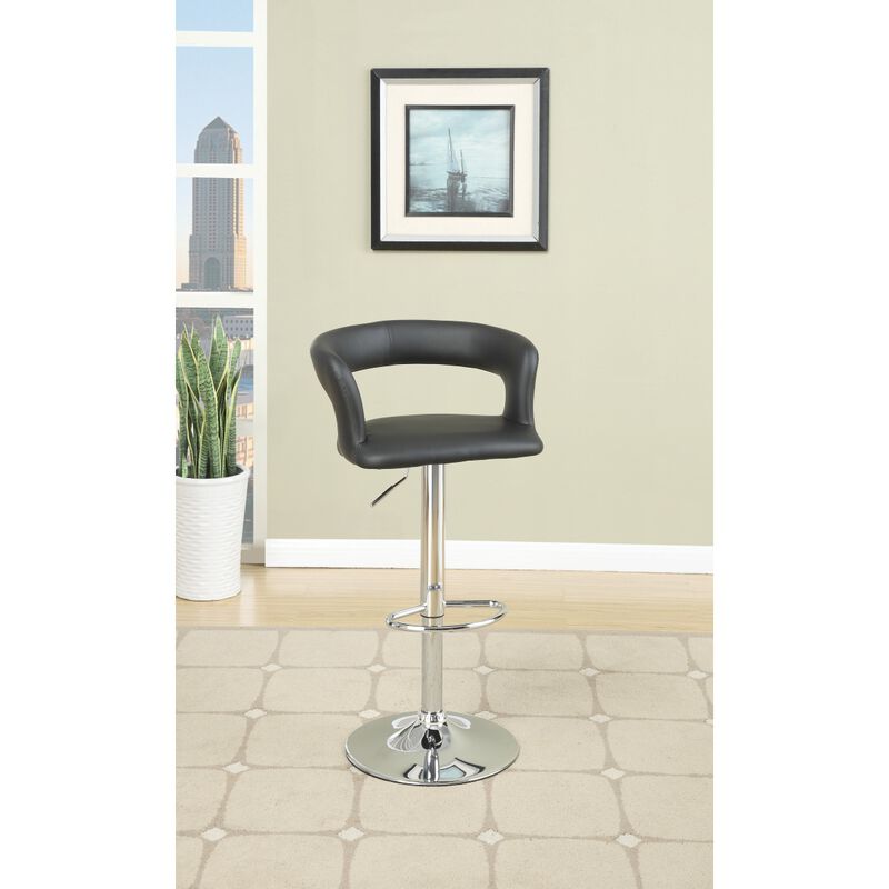 Barstool Counter Height Chairs Set Of 2 Adjustable Height Kitchen Island Stools PVC Faux Leather