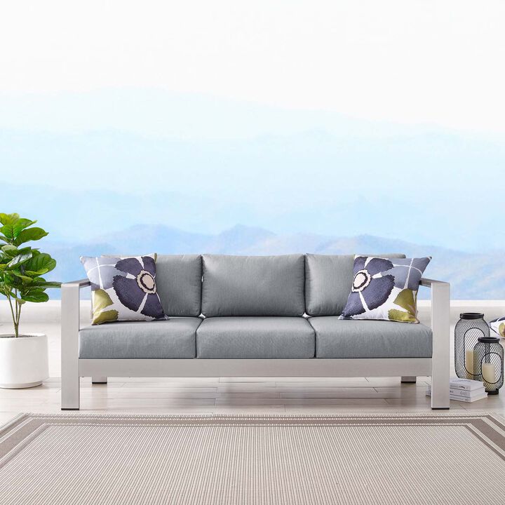 Modway - Shore Outdoor Patio Aluminum Sofa