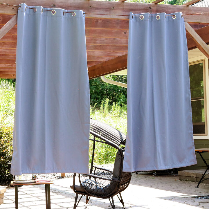 Sunnydaze Set of 2 Curtain Panels with Grommet Top - 52"x84"
