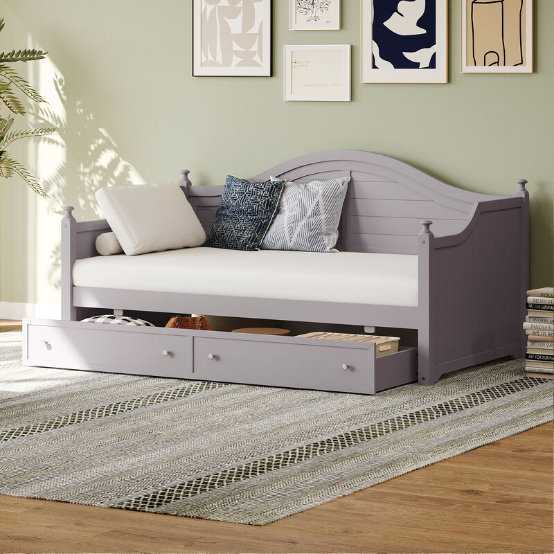 Merax Wood Daybed with 2 Storage Drawers