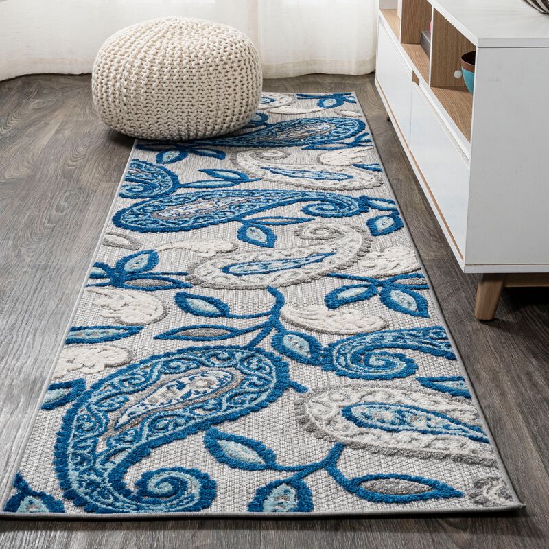 Julien Paisley High-Low Indoor/Outdoor Area Rug