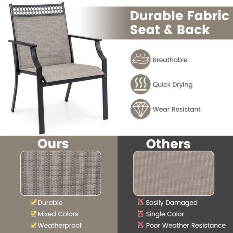 Hivvago Patio Chairs Set of 2 with All Weather Breathable Fabric