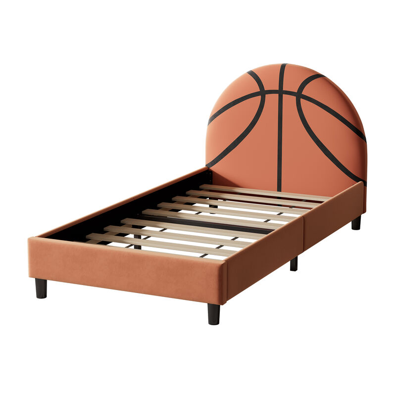 Merax Platform Bed with Rainbow Headboard Princess Kids Bed