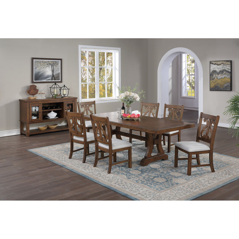 Distressed paint wooden chairs, set of 2