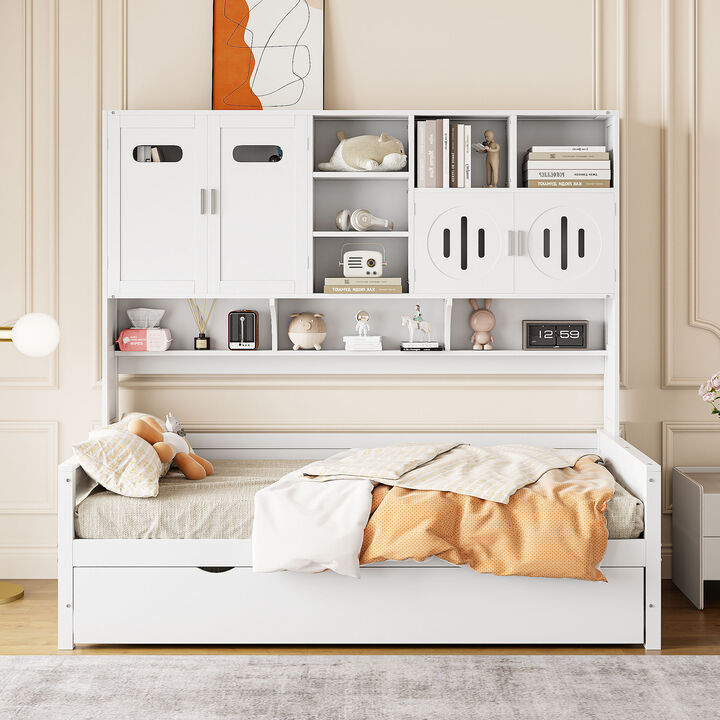 Merax Storage Daybed Bed with Trundle