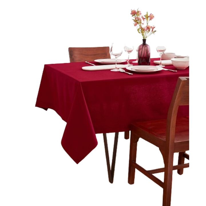 Solino Home Cotton Linen Plain Tablecloth | Dru for Thanksgiving, Christmas