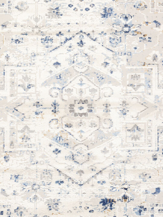 Pasargad Home Turkish Efes Design L. Grey Area Rug-Round 6'