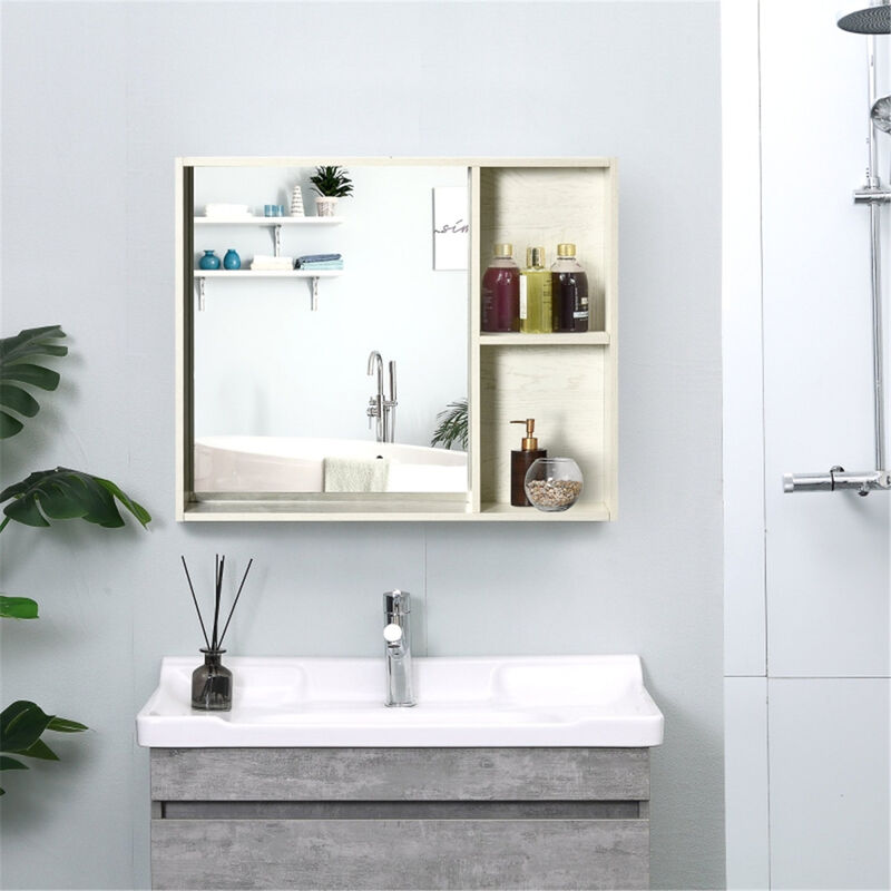 Wall-Mounted Storage Cabinet Space-Saving Organizer for Bathroom, Kitchen & Living Room